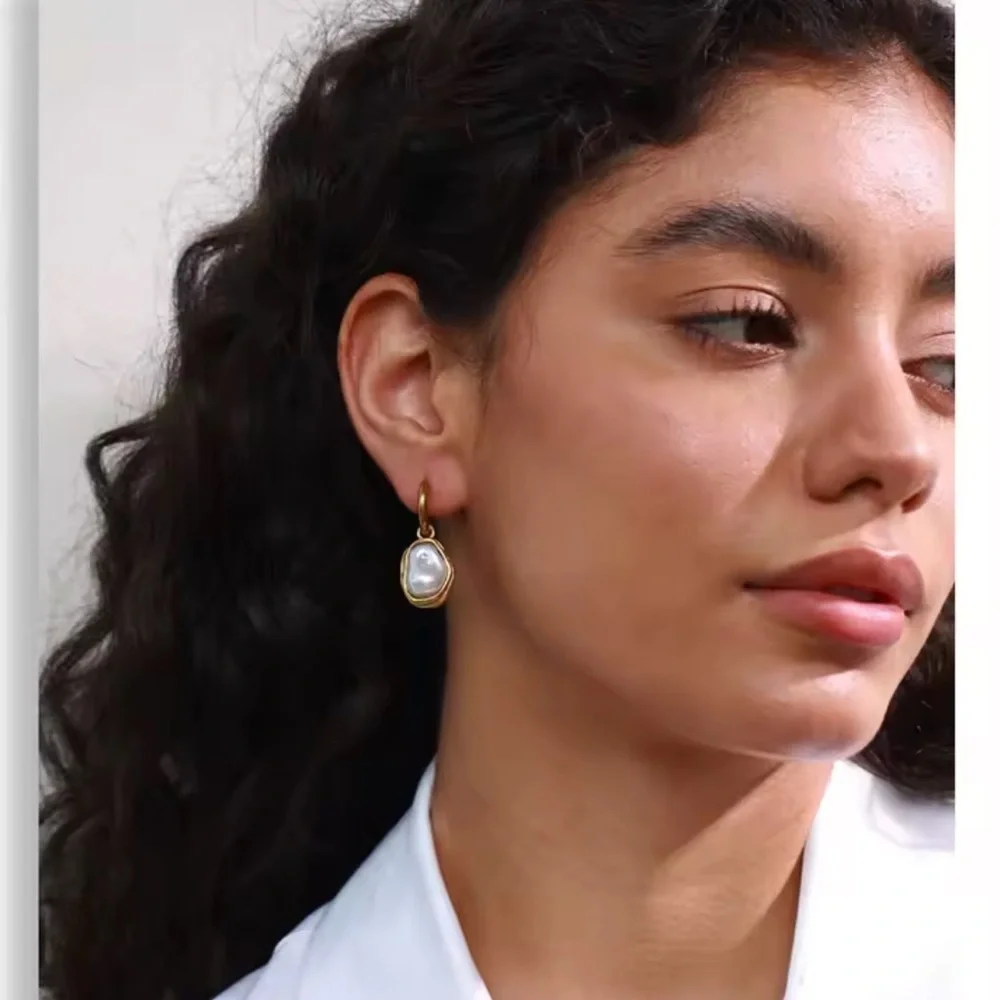 Classic Gold Pearl Earrings